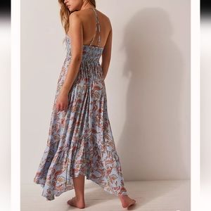 NWOT Free People Heat Wave Maxi Printed High Low Floral Dress
